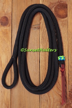 yacht braid, 7/16, teal, American made, lead rope, lunge line